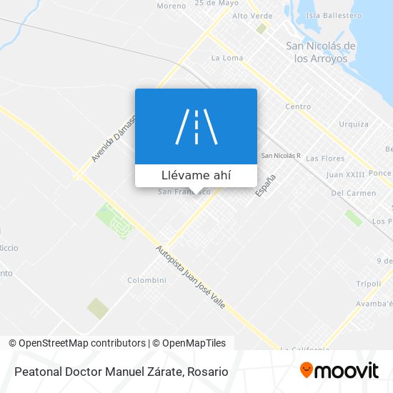 Mapa de Peatonal Doctor Manuel Zárate