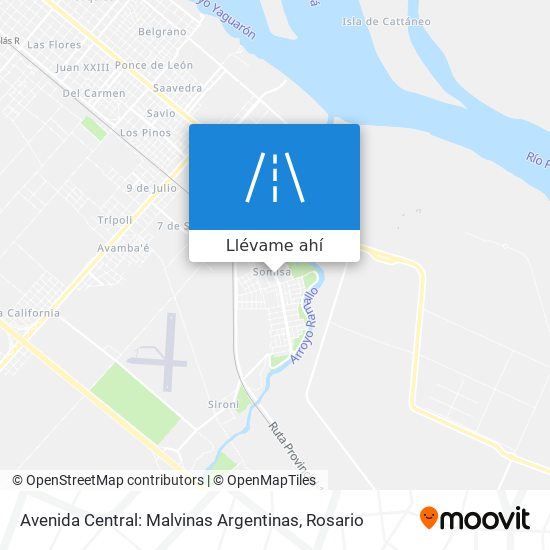 Mapa de Avenida Central: Malvinas Argentinas