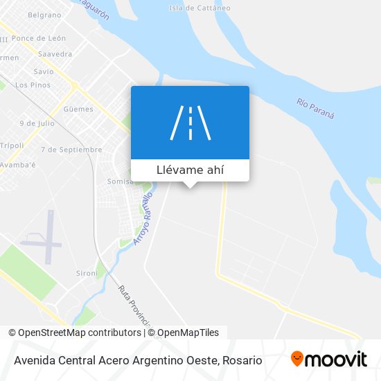 Mapa de Avenida Central Acero Argentino Oeste