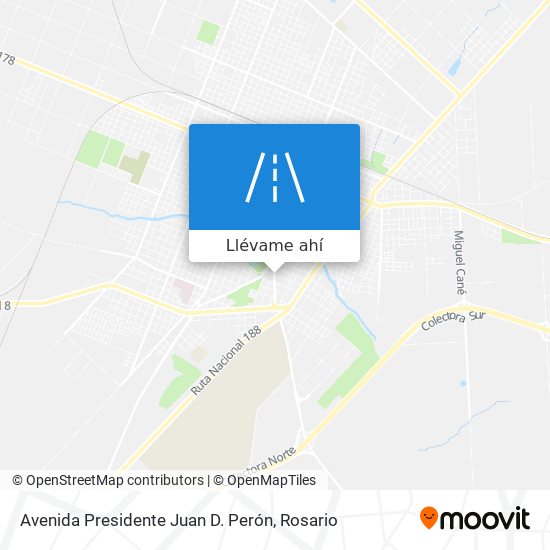 Mapa de Avenida Presidente Juan D. Perón