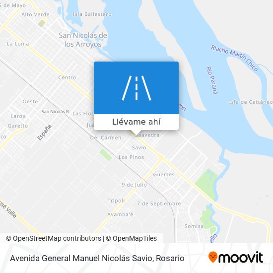 Mapa de Avenida General Manuel Nicolás Savio