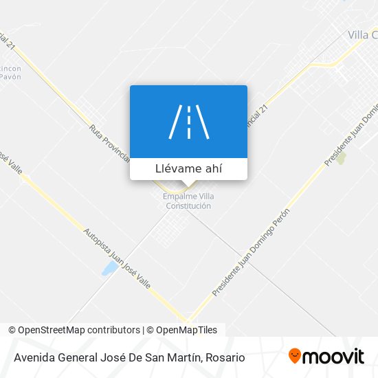 Mapa de Avenida General José De San Martín