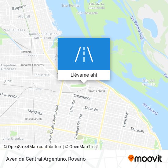 Mapa de Avenida Central Argentino