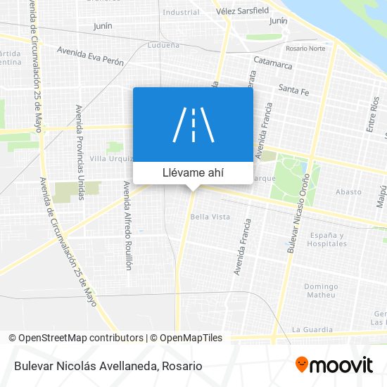 Mapa de Bulevar Nicolás Avellaneda