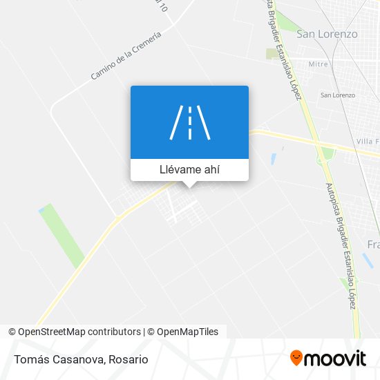 Mapa de Tomás Casanova