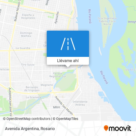 Mapa de Avenida Argentina