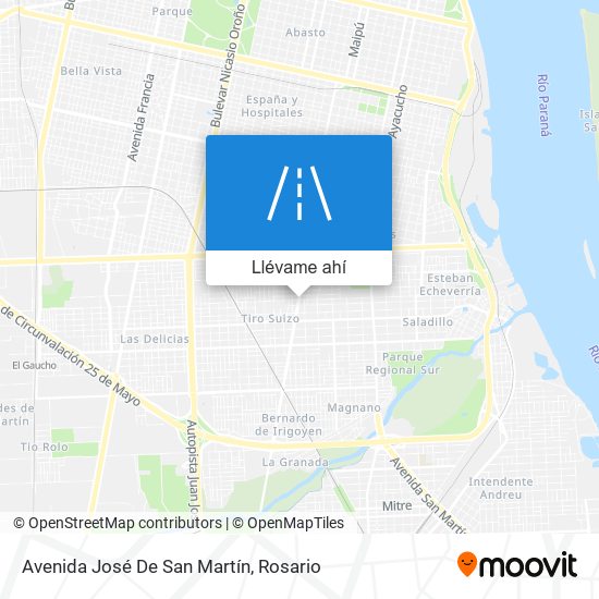 Mapa de Avenida José De San Martín