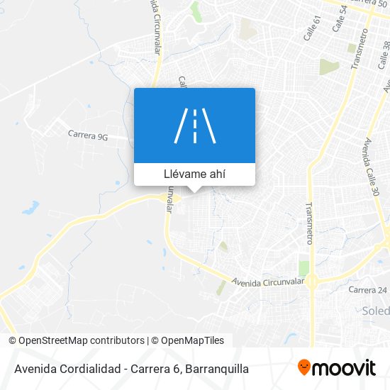 Mapa de Avenida Cordialidad - Carrera 6