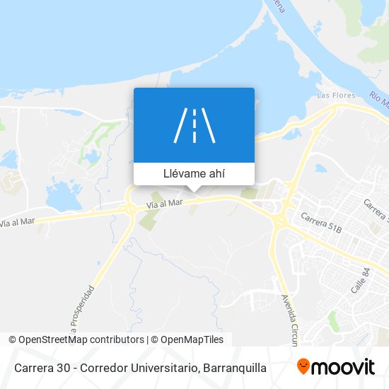 Mapa de Carrera 30 - Corredor Universitario