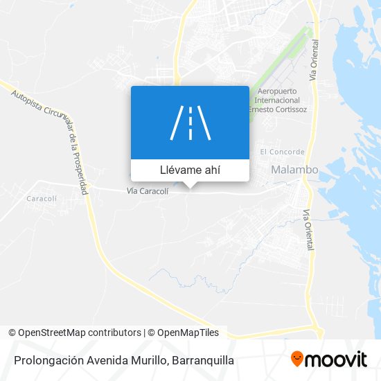 Mapa de Prolongación Avenida Murillo
