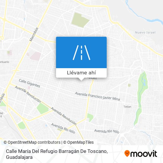 Mapa de Calle María Del Refugio Barragán De Toscano