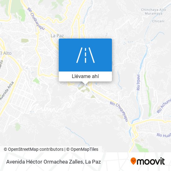 Mapa de Avenida Héctor Ormachea Zalles