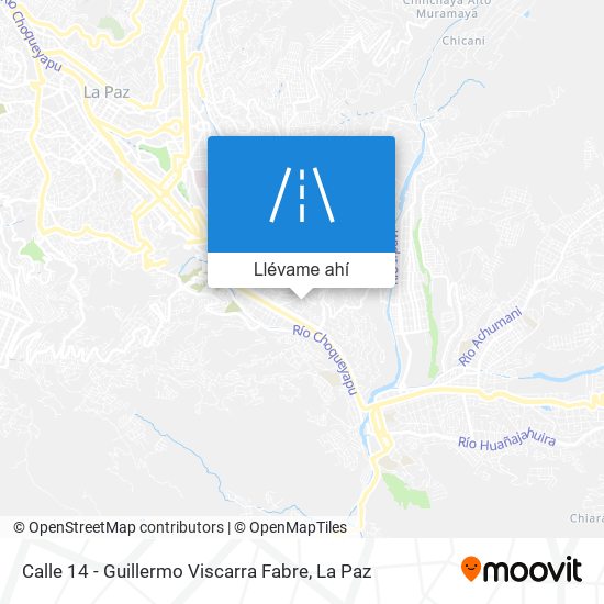 Mapa de Calle 14 - Guillermo Viscarra Fabre