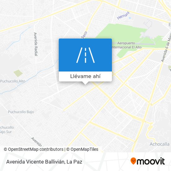 Mapa de Avenida Vicente Ballivián