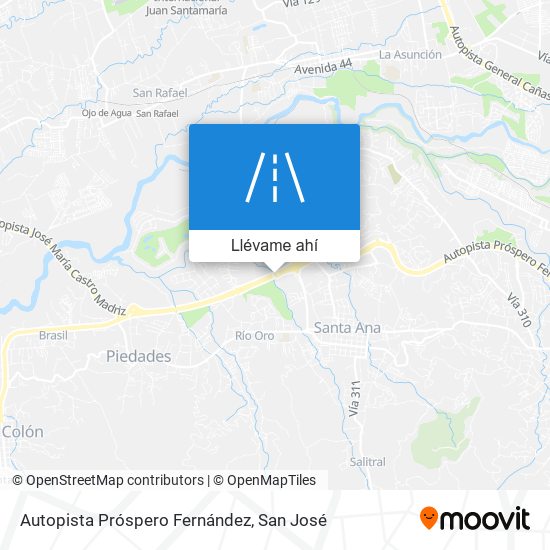 Mapa de Autopista Próspero Fernández