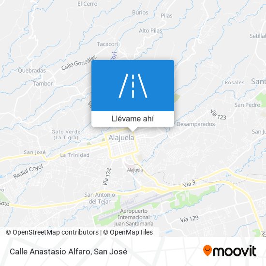 Mapa de Calle Anastasio Alfaro