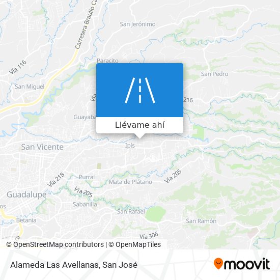 Mapa de Alameda Las Avellanas