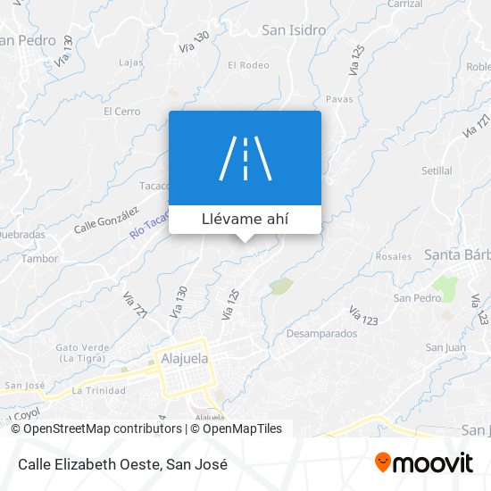 Mapa de Calle Elizabeth Oeste