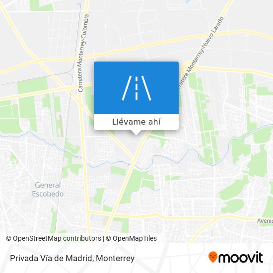 Mapa de Privada Vía de Madrid