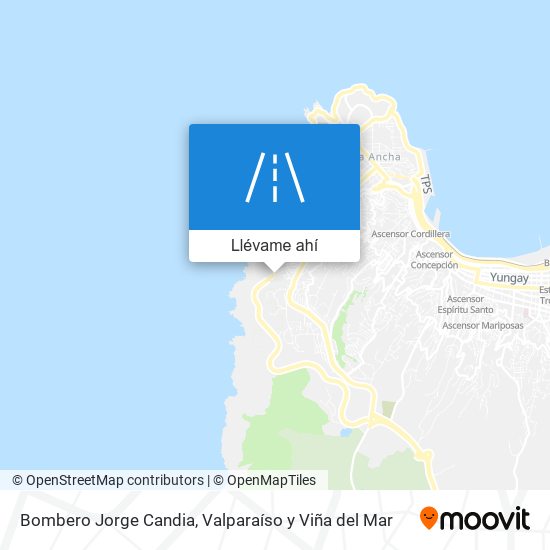 Mapa de Bombero Jorge Candia