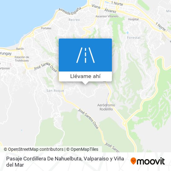 Mapa de Pasaje Cordillera De Nahuelbuta