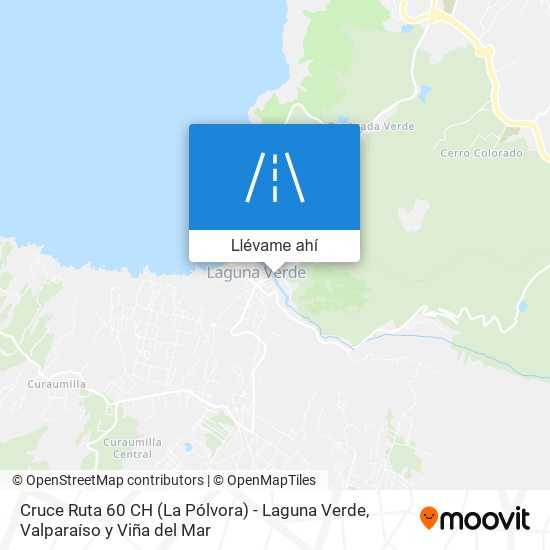 Mapa de Cruce Ruta 60 CH (La Pólvora) - Laguna Verde