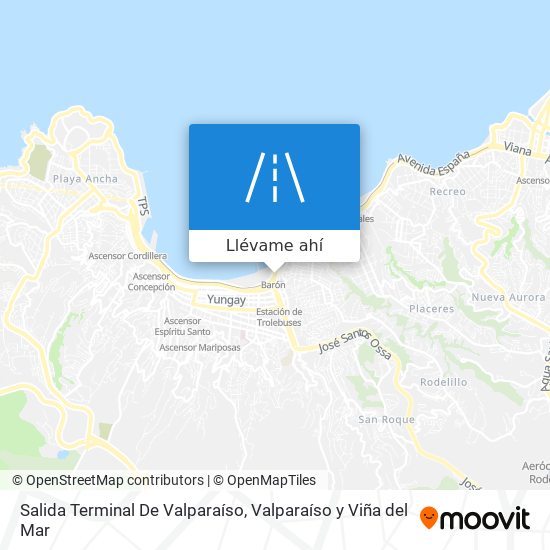 Mapa de Salida Terminal De Valparaíso