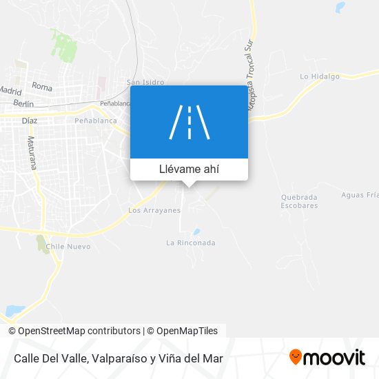 Mapa de Calle Del Valle
