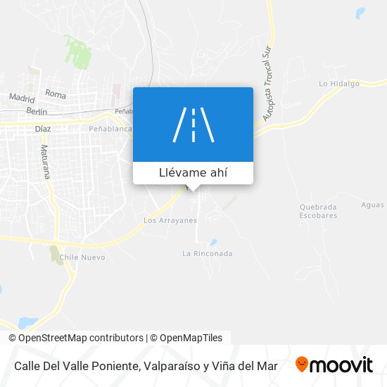 Mapa de Calle Del Valle Poniente