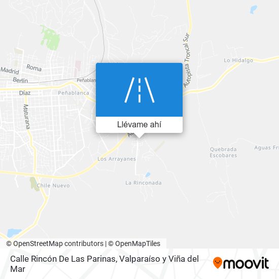 Mapa de Calle Rincón De Las Parinas