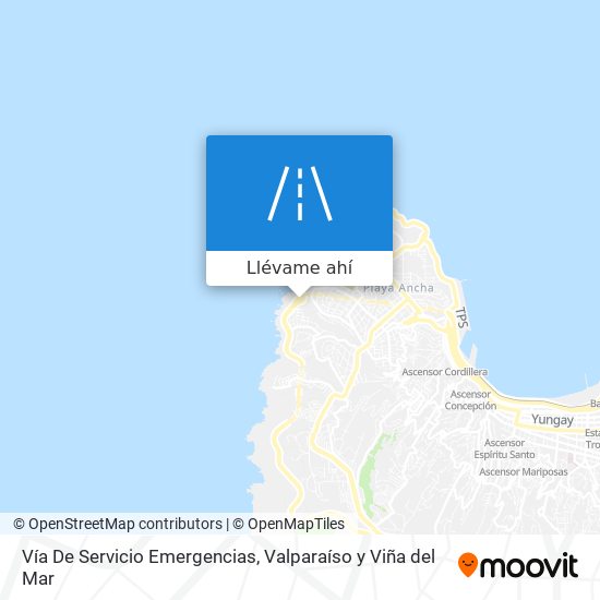 Mapa de Vía De Servicio Emergencias