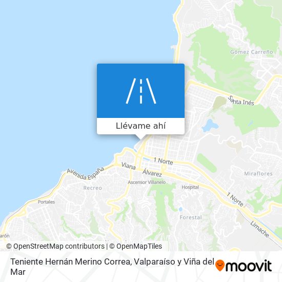 Mapa de Teniente Hernán Merino Correa