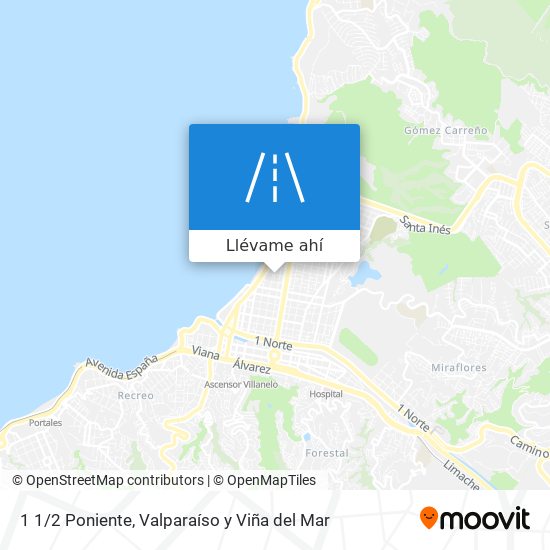 Mapa de 1 1/2 Poniente