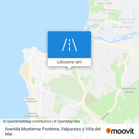 Mapa de Avenida Montemar Poniente