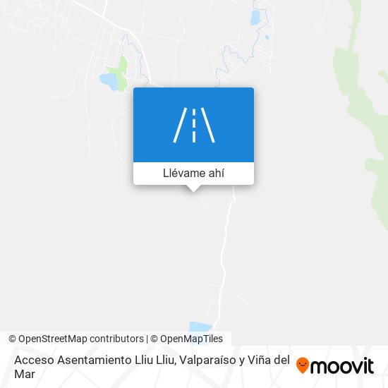 Mapa de Acceso Asentamiento Lliu Lliu