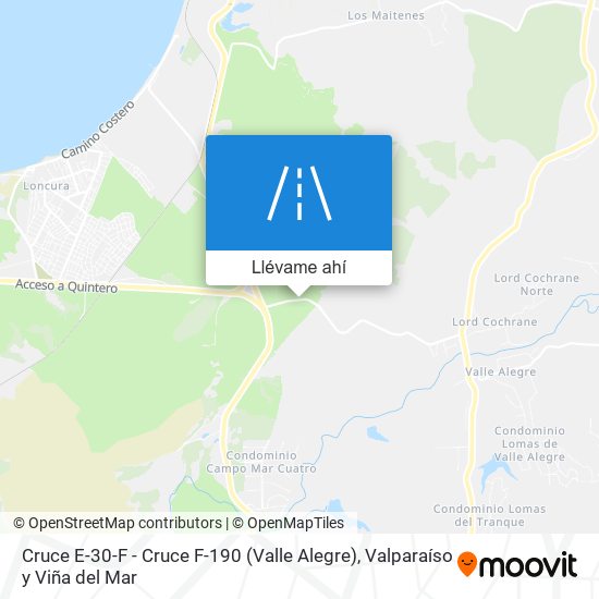 Mapa de Cruce E-30-F - Cruce F-190 (Valle Alegre)