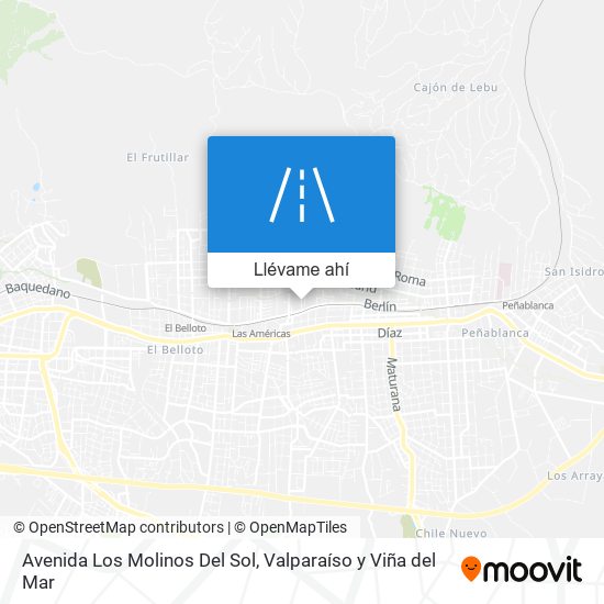 Mapa de Avenida Los Molinos Del Sol