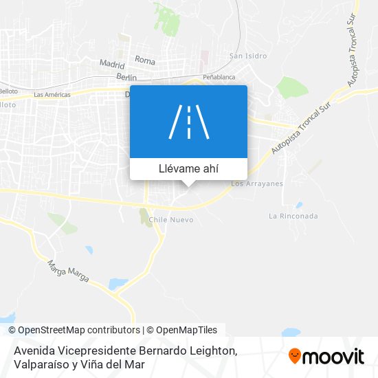 Mapa de Avenida Vicepresidente Bernardo Leighton