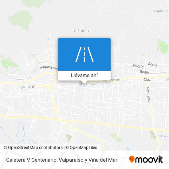 Mapa de Caletera V Centenario