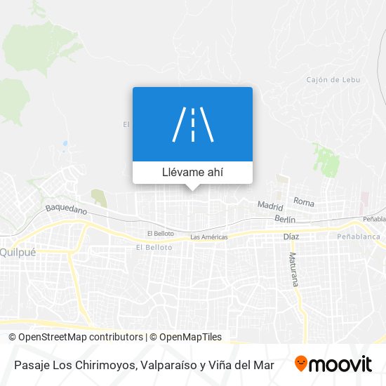 Mapa de Pasaje Los Chirimoyos