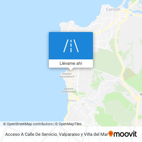 Mapa de Acceso A Calle De Servicio