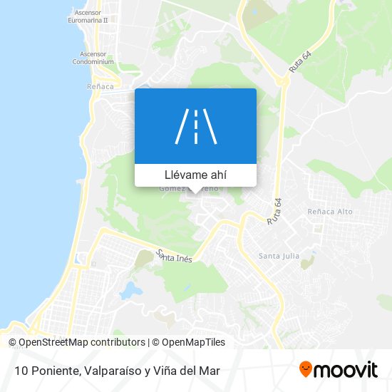 Mapa de 10 Poniente