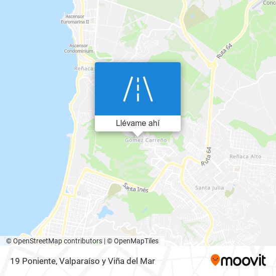 Mapa de 19 Poniente