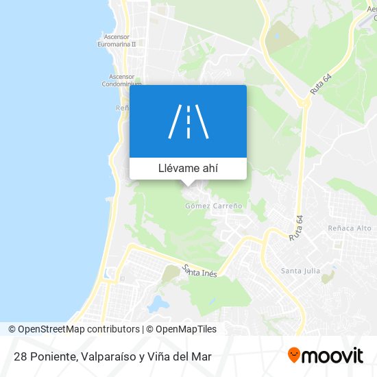 Mapa de 28 Poniente