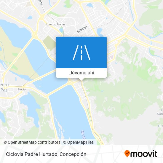 Mapa de Ciclovia Padre Hurtado