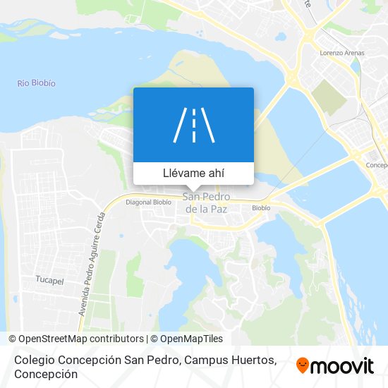 Mapa de Colegio Concepción San Pedro, Campus Huertos