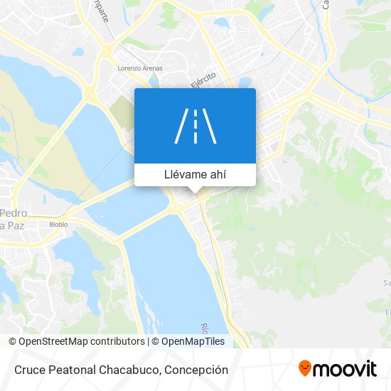 Mapa de Cruce Peatonal Chacabuco