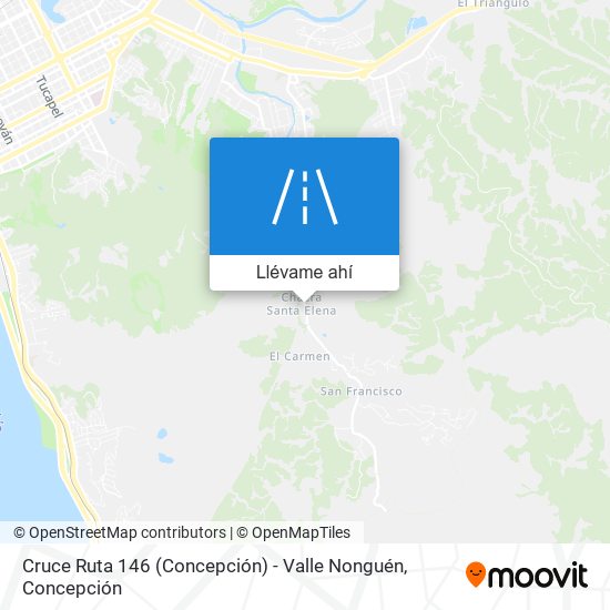 Mapa de Cruce Ruta 146 (Concepción) - Valle Nonguén