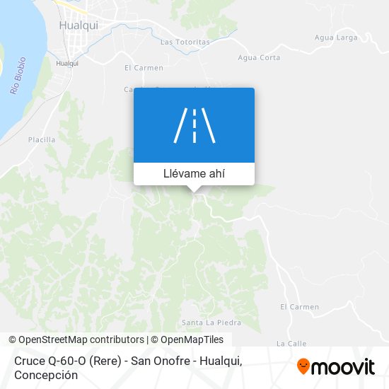 Mapa de Cruce Q-60-O (Rere) - San Onofre - Hualqui