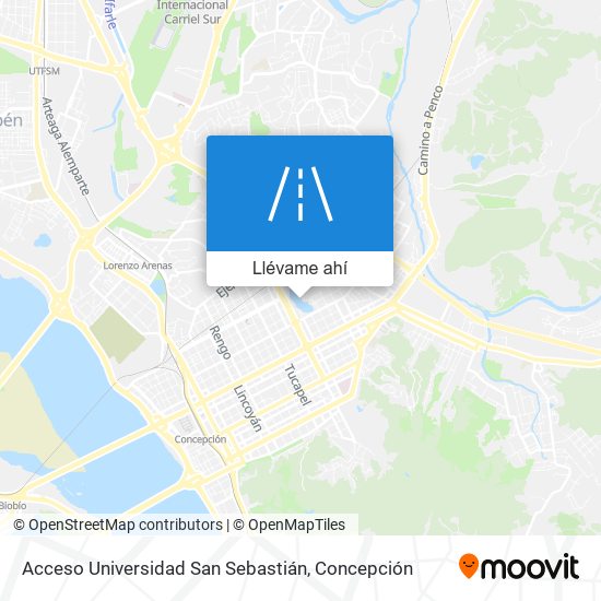 Mapa de Acceso Universidad San Sebastián